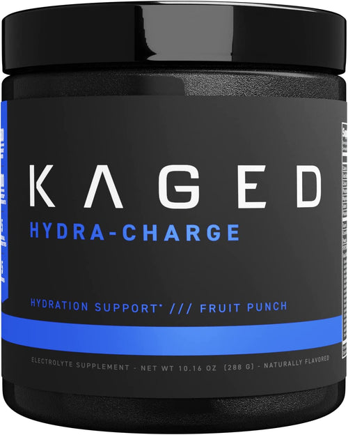 Electrolytes, Kaged Hydra-Charge Premium Electrolyte Powder, Hydration Electrolyte Powder, Pre Workout, Post Workout, Intra Workout, Fruit Punch, 60 Servings