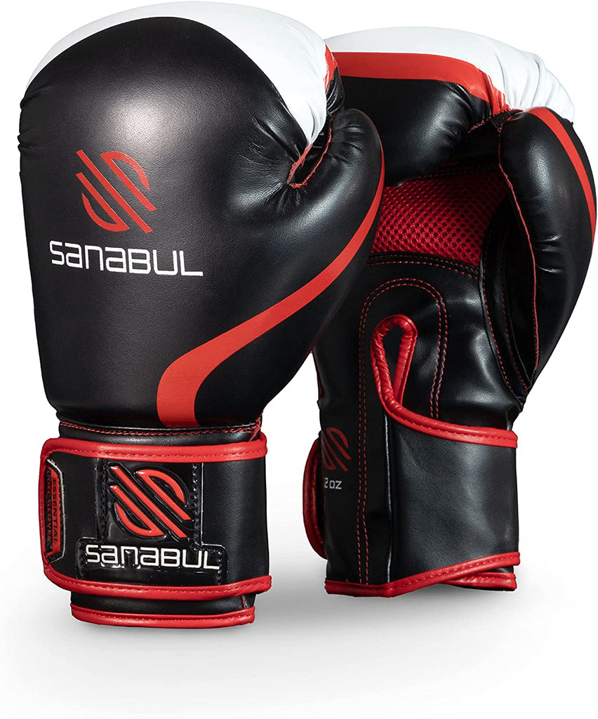 Sanabul Essential Gel Boxing Gloves | Kickboxing Gloves | Punching Bag Gloves for Men and Women