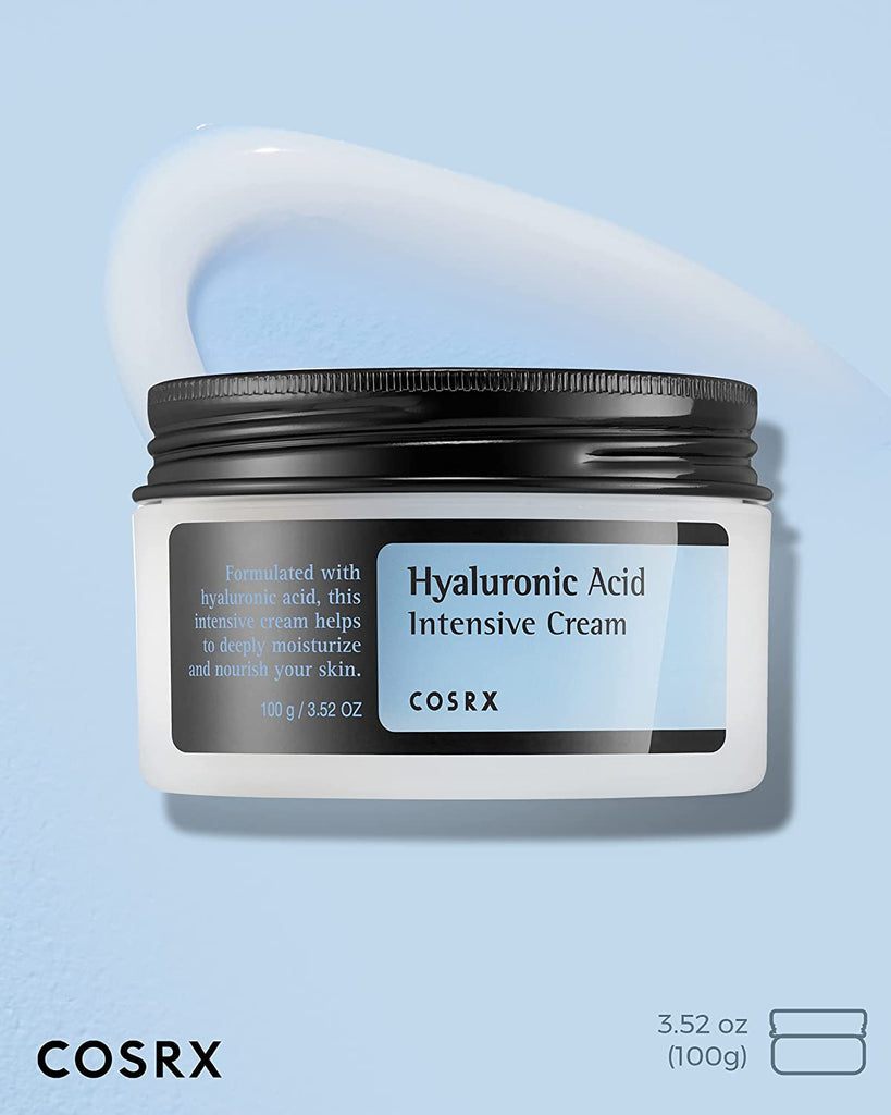COSRX Hyaluronic Acid Moisturizing Cream, Long-Lasting Hydration, Rich Moisturizer for Sensitive Skin 3.53 Oz / 100G, Korean Skin Care, Animal Testing Free, Parabens Free