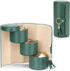 "Enchanting Emerald Travel Jewelry Box - Perfect Wedding Day Gift for Her, Bridesmaid Proposal and Bridal Shower Surprise!"