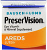 Bausch + Lomb Preservision with Lutein Eye Vitamin & Mineral Supplement, 50 Count Soft Gels