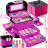 "Princess Glamour Makeup Kit for Girls - Perfect Christmas Birthday Gift! Includes Washable Cosmetics, Stylish Bag, and Beauty Essentials for Ages 4-10"
