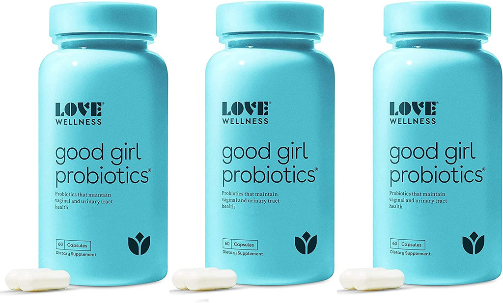 Love Wellness Good Girl Vaginal Probiotics, 60 Count (Pack of 1) - Ph Balance with Prebiotics & Lactobacillus Probiotic Blend - Feminine Health Supplement for Healthy Vaginal Odor & Vaginal Flora​