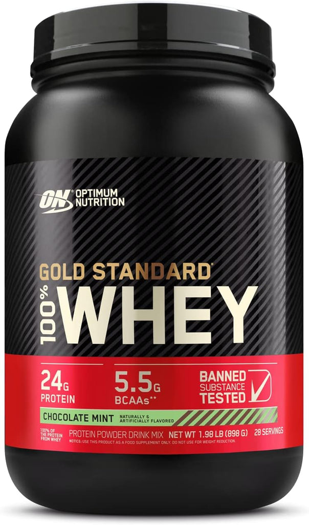 Optimum Nutrition Gold Standard 100% Whey Protein Powder, Double Rich Chocolate 2 Pound (Packaging May Vary) - Free & Fast Delivery