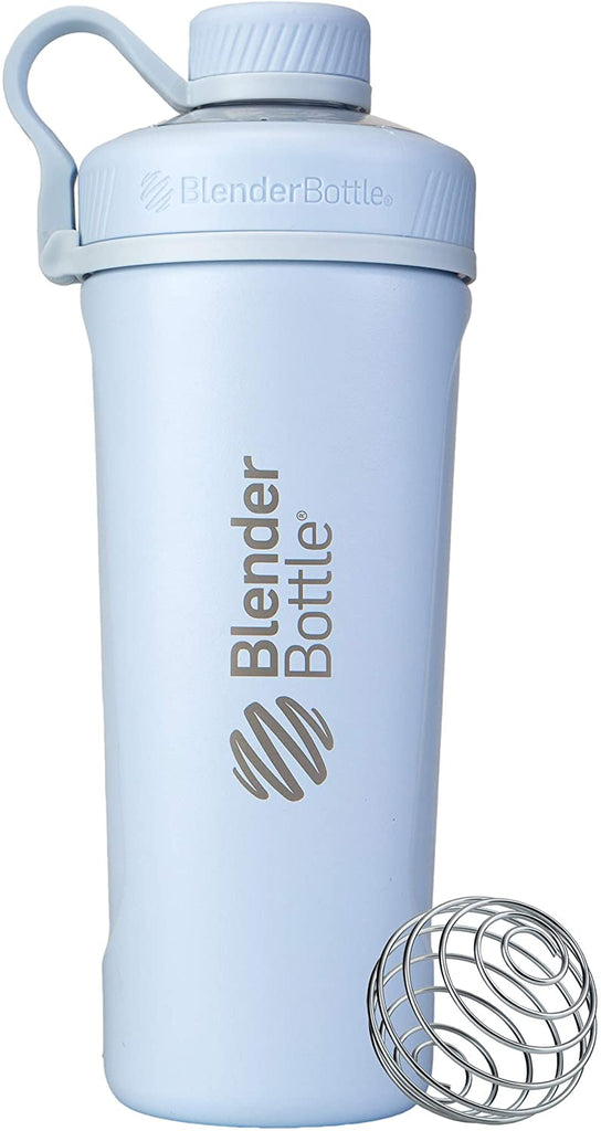 "Stay Refreshed and Energized with the Sleek and Insulated Blenderbottle Radian Shaker Cup - Your Perfect Stainless Steel Water Bottle with Wire Whisk - 26-Ounce, Matte Black"