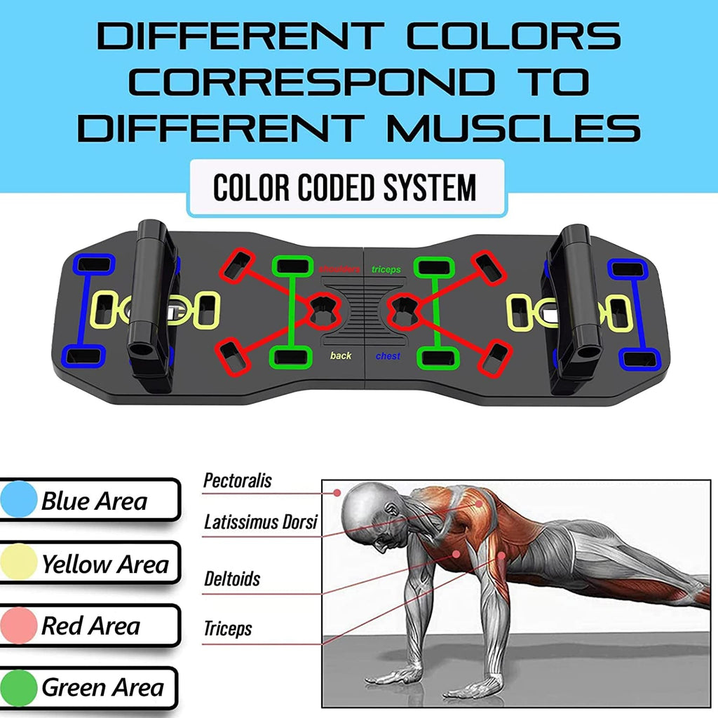 "Get Ripped with the AERLANG Push up Board - The Ultimate Portable 10 in 1 Push up Bar for Maximum Strength Training!"