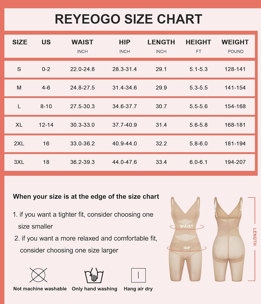 "Ultimate Body Transformation: REYEOGO Tummy Control Bodysuit - Shape, Lift, and Slim Your Curves with Ease!"