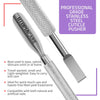 Utopia Care Cuticle Pusher and Spoon Nail Cleaner - Professional Grade Stainless Steel Cuticle Remover and Cutter - Durable Manicure and Pedicure Tool - for Fingernails and Toenails (Silver)