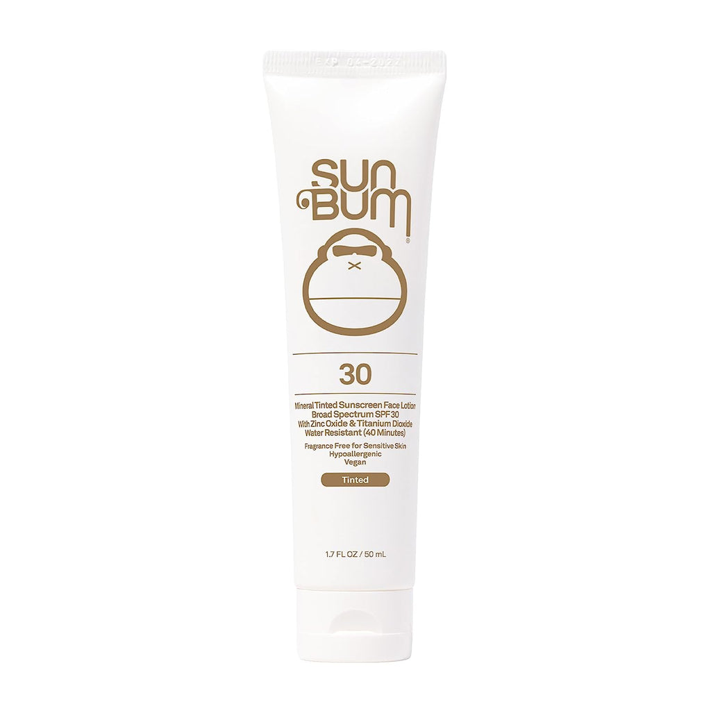 Sun Bum Mineral SPF 30 Tinted Sunscreen Face Lotion | Vegan and Hawaii 104 Reef Act Compliant (Octinoxate & Oxybenzone Free) Broad Spectrum Natural Sunscreen with UVA/UVB Protection | 1.7 Oz
