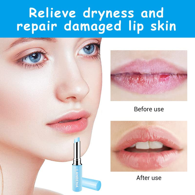 LANBENA Hyaluronic Acid Lip Balm Moisturizing Lips Reduce Fine Lines Relieve Dryness Long-Lasting Protection Nourishing Lip Care (1.8G / 0.06 Fl Oz) - Free & Fast Delivery