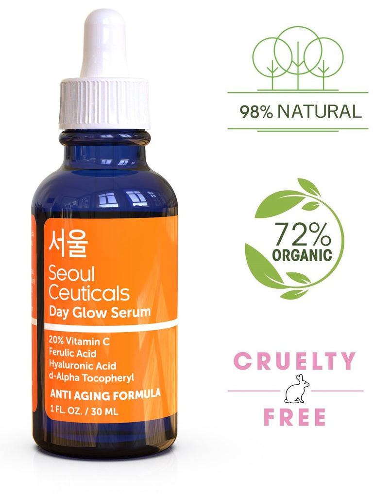 Seoulceuticals Korean Skin Care Korean Beauty - 20% Vitamin C Hyaluronic Acid Serum + CE Ferulic Acid Provides Potent anti Aging, anti Wrinkle Korean Beauty 1Oz