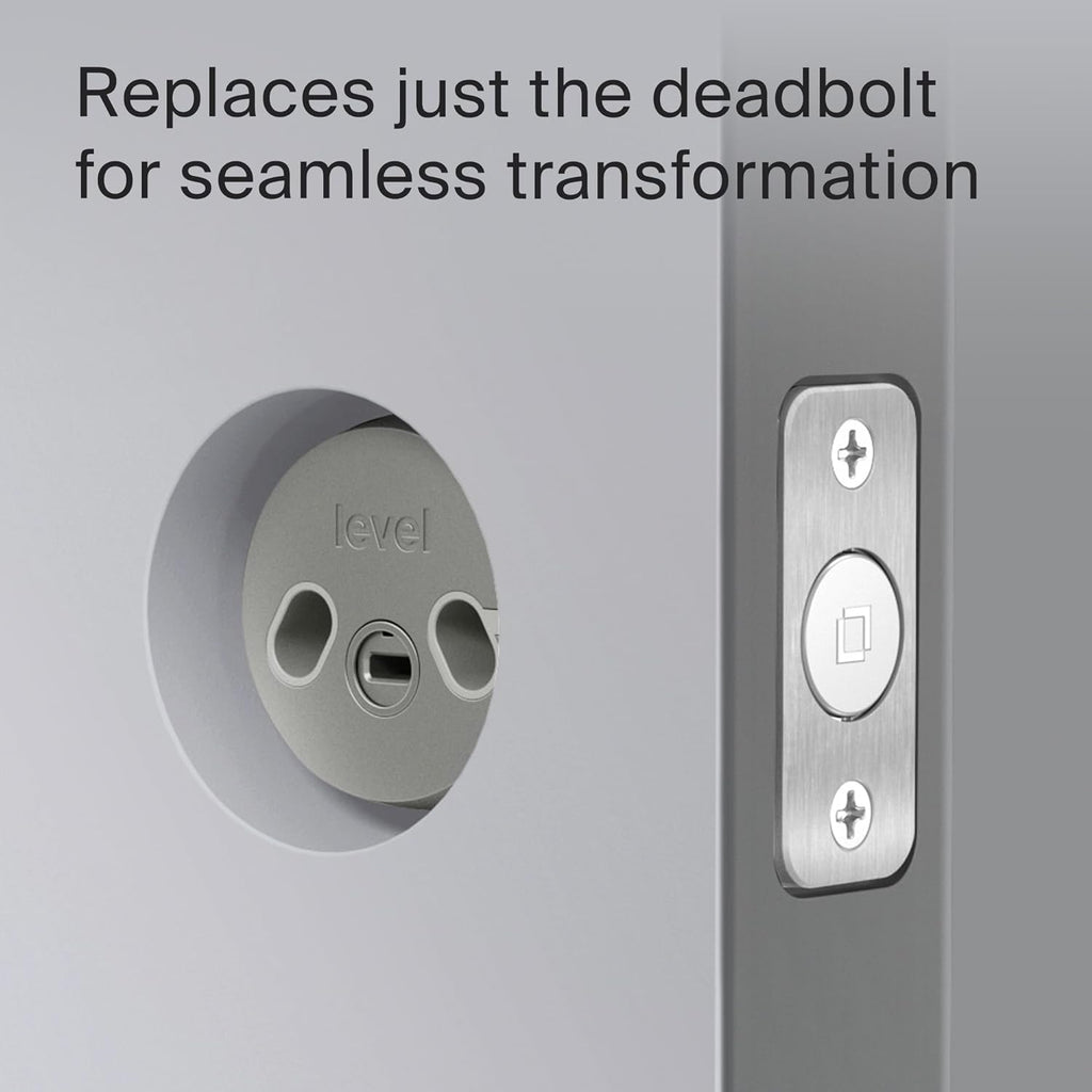 Level Bolt Smart Deadbolt Lock - Convert Your Existing Door Lock into a Smart Lock for Keyless Lock Entry, App-Enabled Bluetooth Lock with Smartphone Access - Works with Ios, Android and Apple Homekit