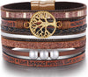 "Empowering Tree of Life Leather Bracelets - Perfect Birthday and Christmas Gifts for Stylish Women and Teens"