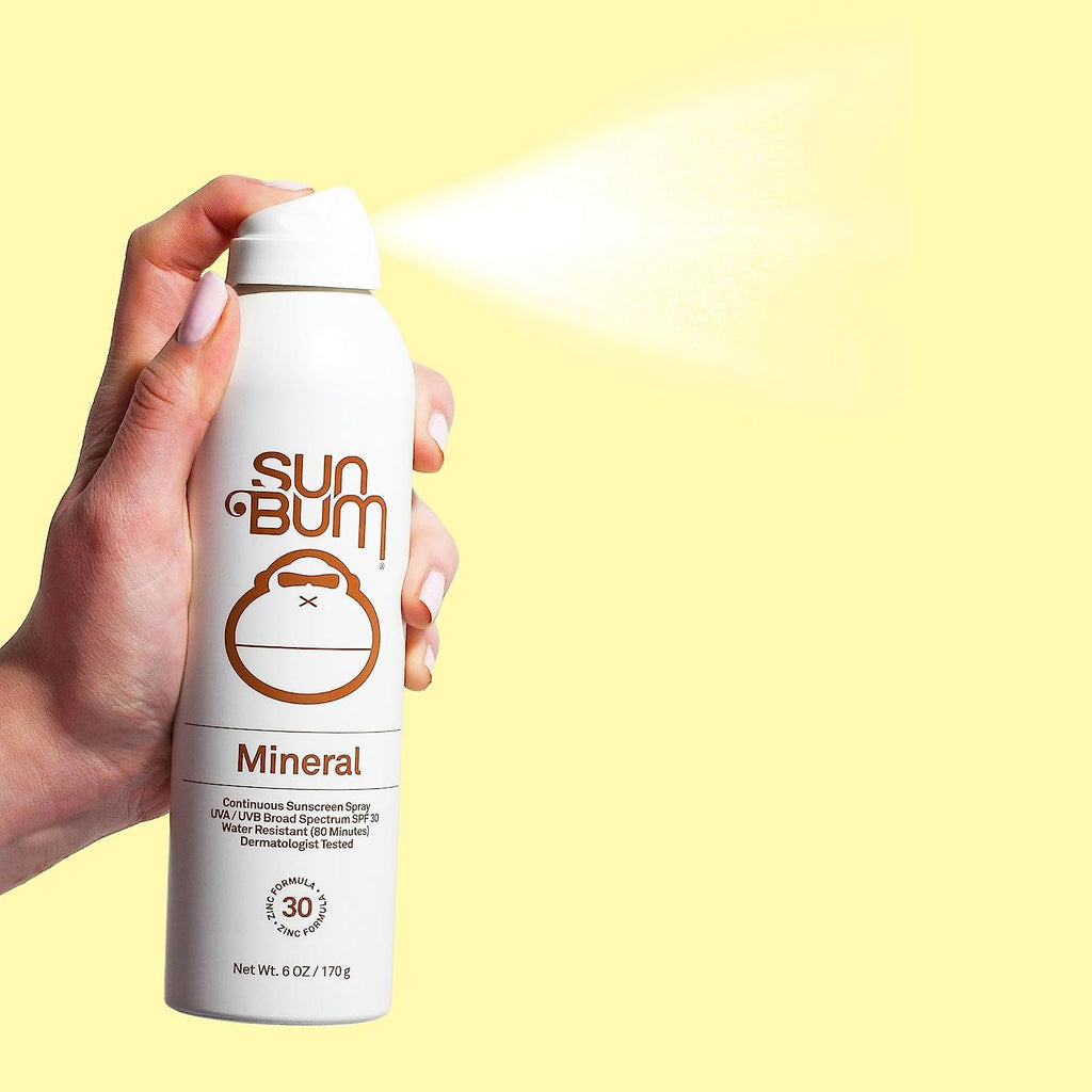 Sun Bum Mineral SPF 30 Sunscreen Spray | Vegan and Hawaii 104 Reef Act Compliant (Octinoxate & Oxybenzone Free) Broad Spectrum Natural Sunscreen with UVA/UVB Protection | 6 Oz