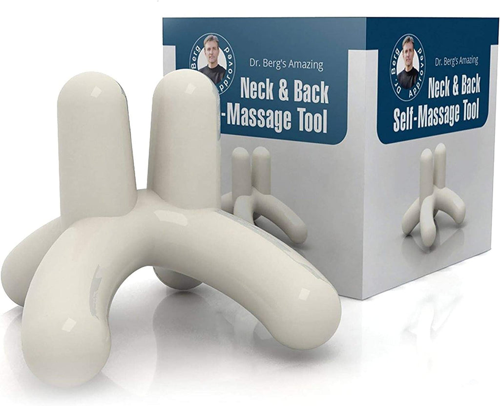 Dr. Berg’S Self-Massage Tool, Best for Back Pain Relief, Handheld Neck and Lower Back Massager, Body Stress Reliever, Supports Healthy Sleep Cycles, Complete Package with Digital Video Tutorial