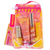 "Sparkling Pink Lemonade Glam Bag Makeup Set for Girls | Lip Balm, Lip Gloss, Nail Polish, & Lotion | Festive Christmas Make up Collection | Perfect Holiday Gift | Set of 4"