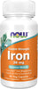 NOW Supplements, Iron 36 Mg, Double Strength, Non-Constipating*, Essential Mineral, 90 Veg Capsules