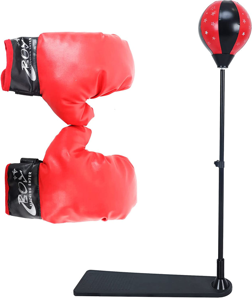 Balancefrom Punching Bag with Base for Kids 3-10 Easy to Assemble with Boxing Gloves