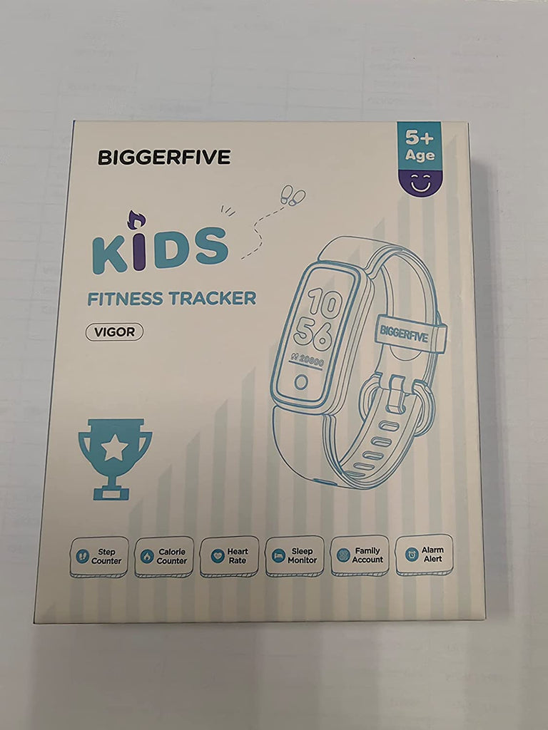 BIGGERFIVE Vigor Kids Fitness Tracker for Girls Boys Ages 5-15, Kids Watch with IP68 Waterproof, Pedometer, Kids Activity Tracker with Heart Rate Sleep Monitor, Calorie Step Counter Watch
