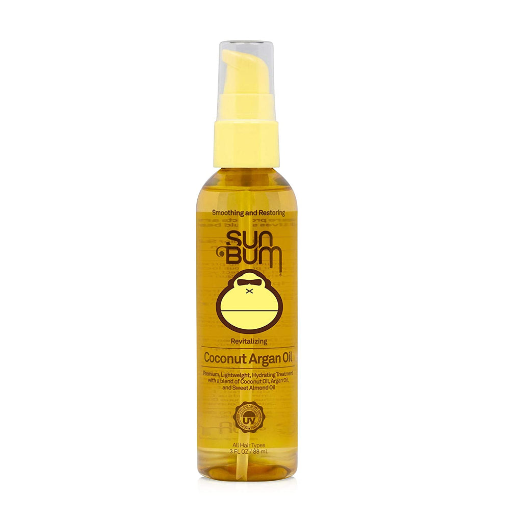 Sun Bum Coconut Argan Oil | Vegan and Cruelty Free Protecting and Strengthening Oil for All Hair Types | 3 Oz