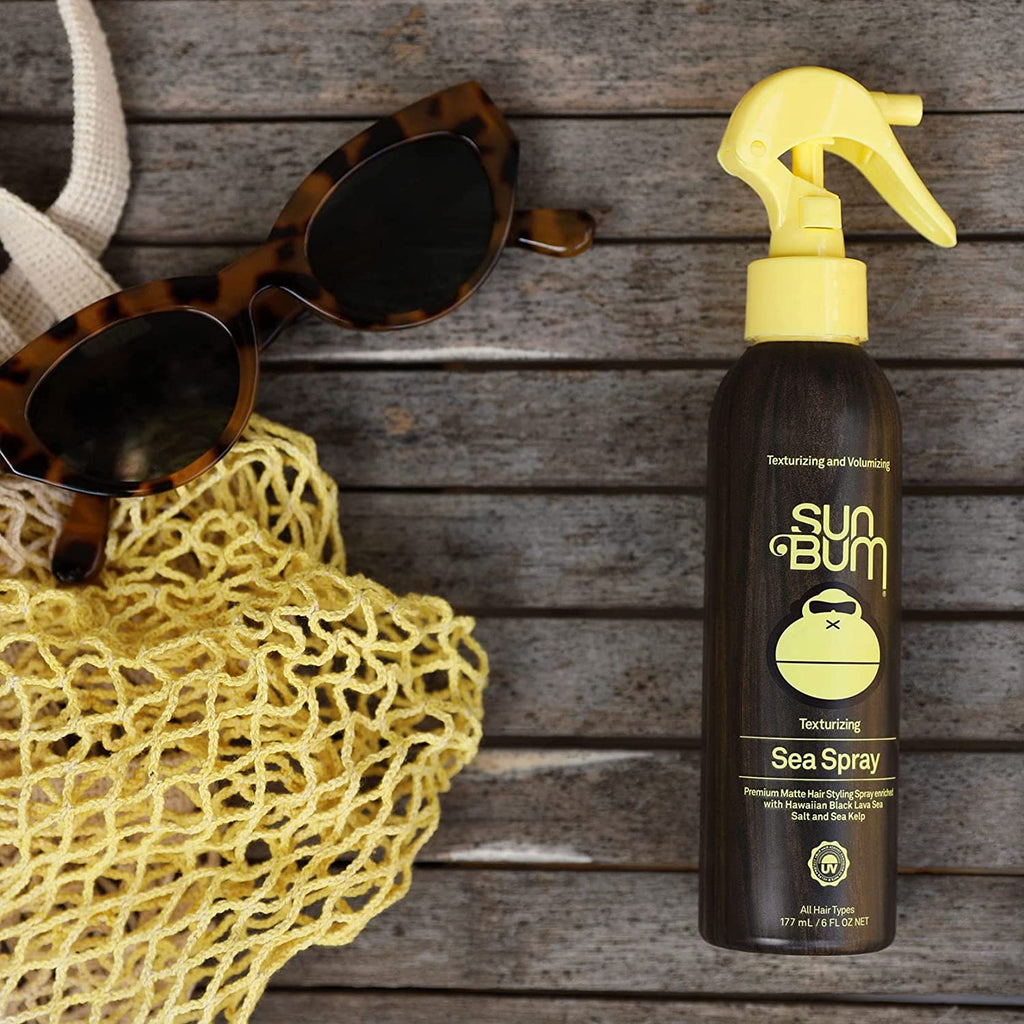 Sun Bum Sea Spray|Texturizing and Volumizing Sea Salt Spray | UV Protection with a Matte Finish | Medium Hold | for All Hair Types | 6 FL OZ Bottle, Clear (80-41025)
