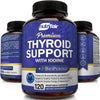 Thyroid Support Complex with Iodine, Black Pepper - 120 Capsules - Energy & Focus Supplement Formula for Women and Men, Boosts Brain Function & Metabolism, Concentration - Pills with B12, Ashwagandha