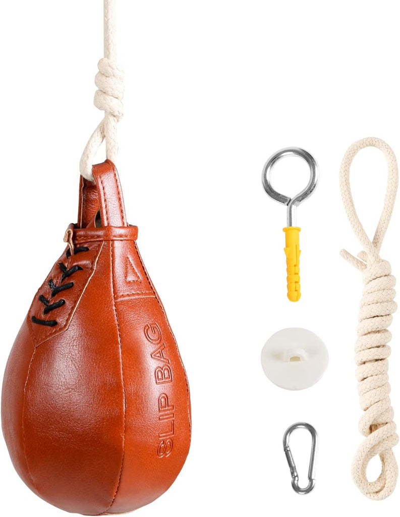 Boxing Slip Bag, UWTHFIT Speed Bag Boxing Dodge Bag Maize Slip Ball for Boxing Reflexes & Reaction Practice, Perfect for Boxing, MMA or Combat Sport Training