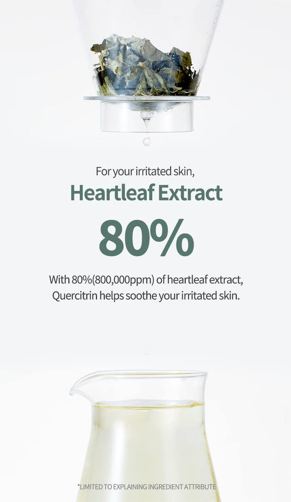 Anua Heartleaf 80% Soothing Ampoule 30Ml / 1.01 Fl.Oz. I Non-Greasy, Highly Concentrated Skin Calm Serum Hydrating Panthenol B5 Calming Treatment Essence for Combination, Sensitive, Normal Skin, Korea