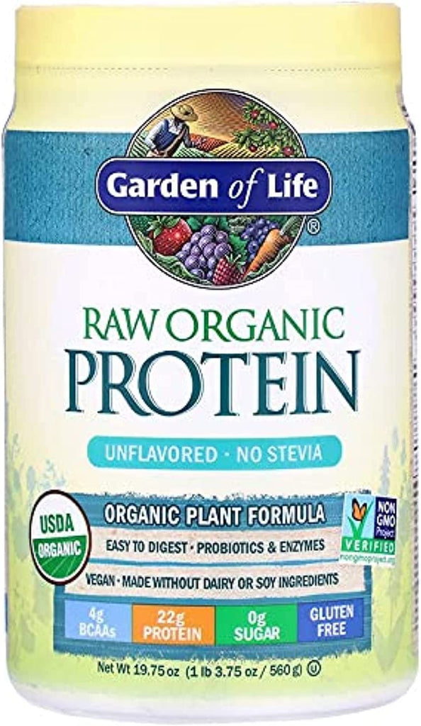 Garden of Life - Raw Organic Protein Unflav 20 Oz - 3 Pack - Free & Fast Delivery