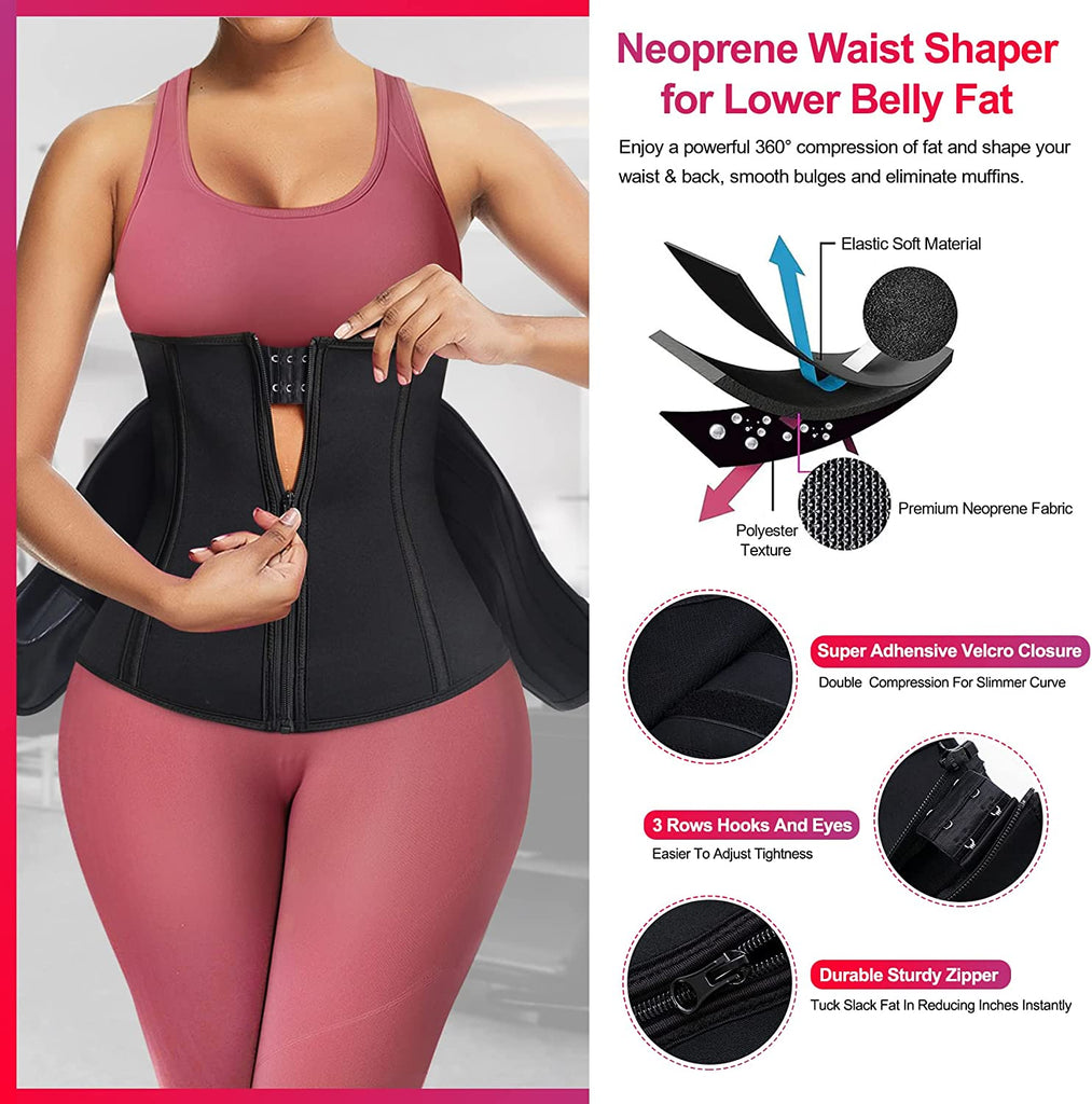 Traininggirl Women Waist Trainer Cincher Corset Tummy Control Workout Sweat Band Slimmer Belly Belt Weight Loss Sports Girdle