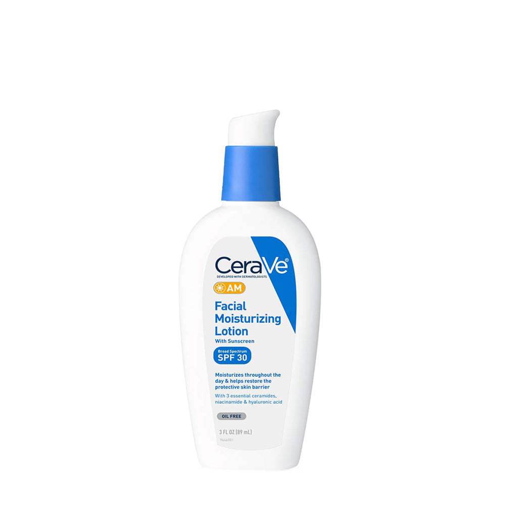 CeraVe AM Facial Moisturizing Lotion SPF 30 – Oil-Free Face Moisturizer with Sunscreen – Non-Comedogenic – 3oz/89ml