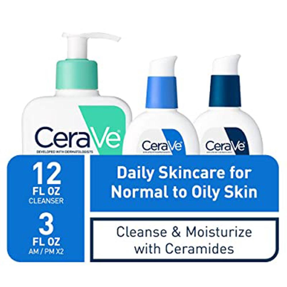 CeraVe Daily Face Care Set of 3 Pieces Foaming Care – Original Cerave Imported from USA