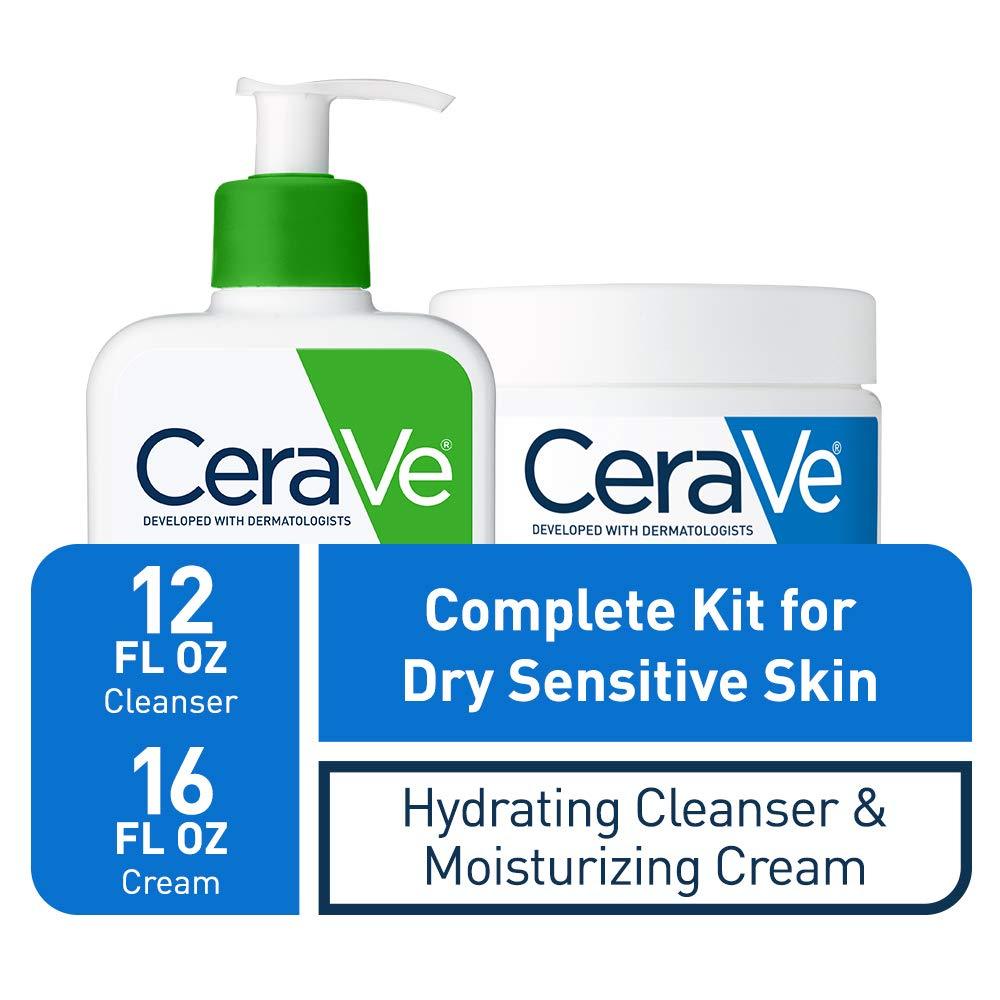 CeraVe Daily Skin Care Set for Dry Skin - Moisturizing Cream + Hydrating Facial Cleanser – The Original CeraVe Imported from USA