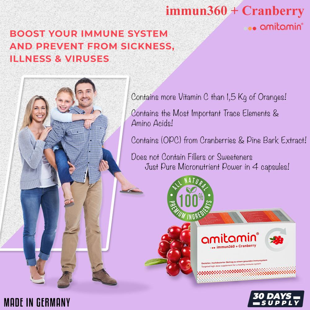Mega Immune Booster Bundle From amitamin® - Protect & Stay Healthy - 2 x Immune360 + 2 x Ginkgo Complex (60 Days Supply)