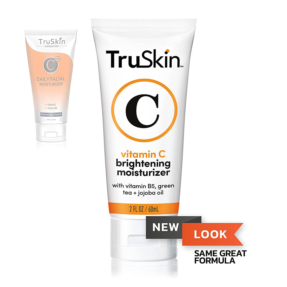 TruSkin Vitamin C Face Moisturizer-Brightening Anti-Aging Wrinkle Cream for Face, Formulated with Vitamin B5, Vitamin E, Jojoba Oil, Organic Aloe Vera and Green Tea for Natural Skin Health 2 fl oz