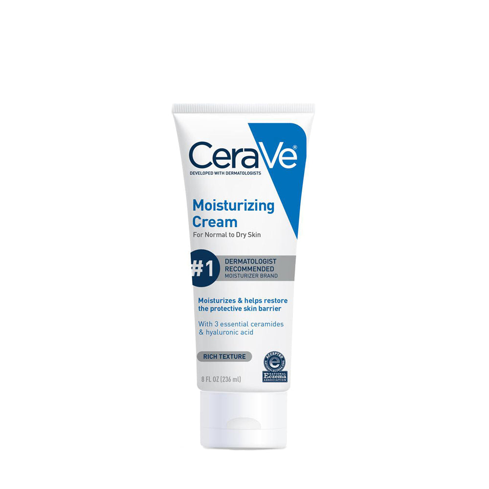 CeraVe Moisturizing Cream, Body and Face Moisturizer for Dry Skin with Hyaluronic Acid and Ceramides - 8oz/236ml