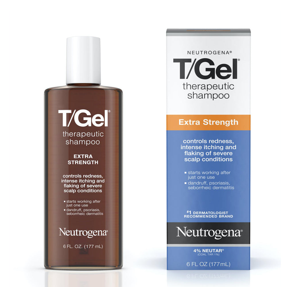 Neutrogena T/Gel® Therapeutic Shampoo-Extra Strength controls redness, intense itching and flaking of severe scalp conditions.