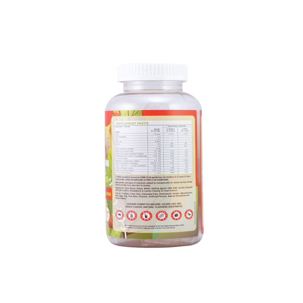 QAADU Kids Multi-Vitamin and Mineral Gummies- Nourishment And Growth Booster- 60 Gummies. ( 30 Days’ Supply)