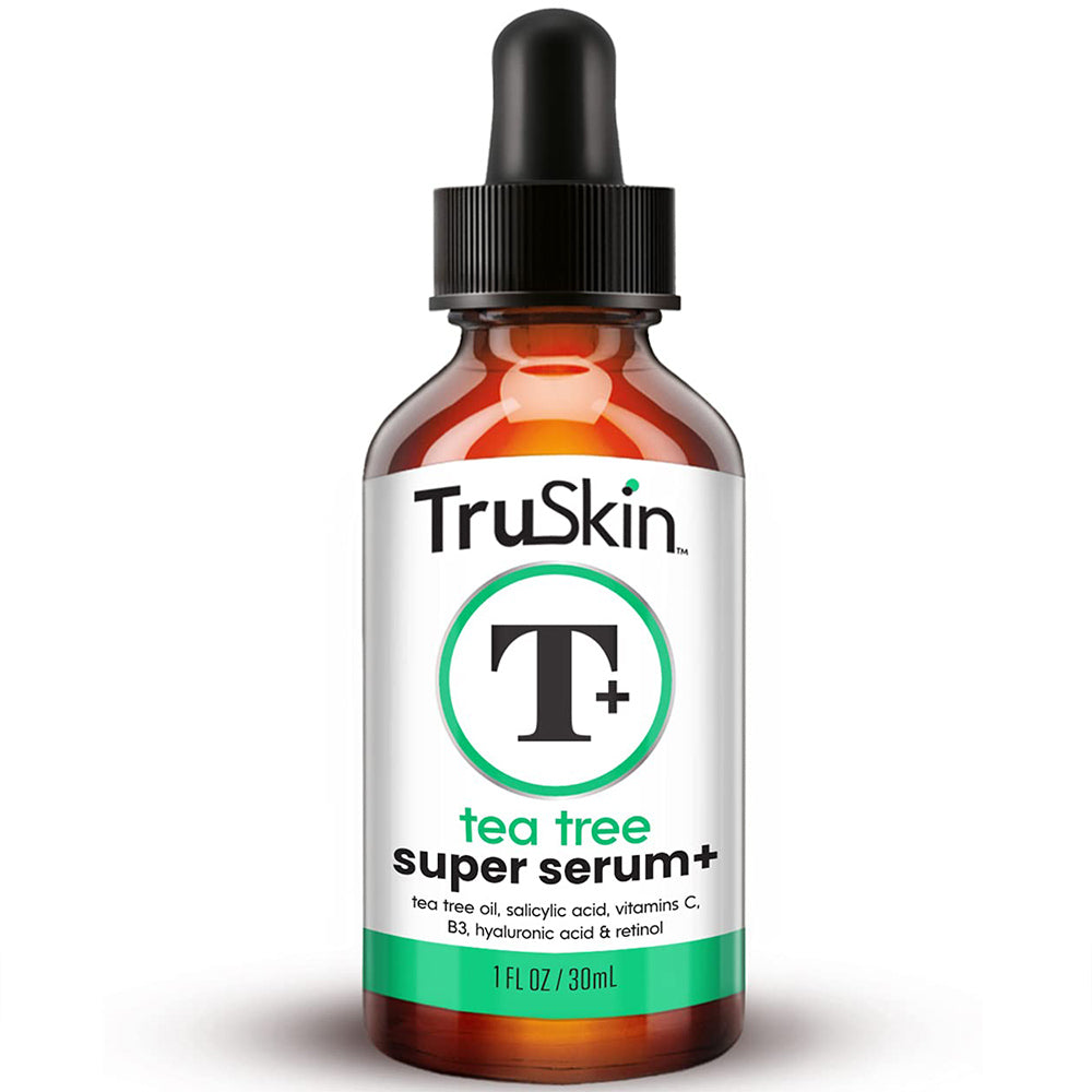 TruSkin Tea Tree Clear Skin Super Serum-Formulated for Acne Treatment with Tea Tree Oil, Vitamin C, Salicylic Acid & Retinol 1fl oz