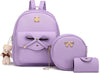 "MACCINELO Chic and Adorable 3Pcs Set: Mini Backpack, Purse, and Shoulder Bag - Perfect for Women, Teen Girls, and Ladies!"