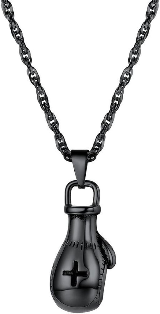 PROSTEEL Stainless Steel Boxing Glove Necklace, Fighting Glove, Pendant & Chain, Men Jewelry