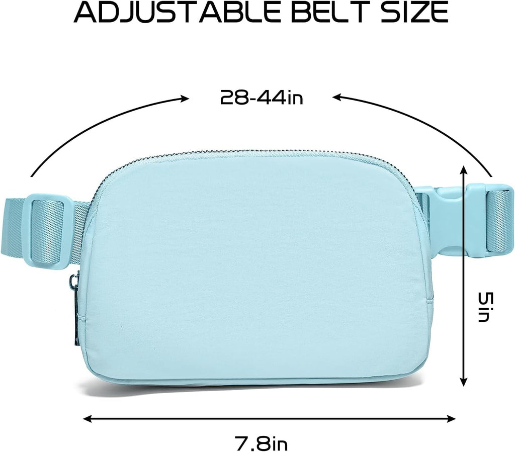 "Stylish Belt Bag Fanny Pack - Trendy Crossbody Bags for Women and Men - Perfect Adjustable Waist Pack - Ideal Gifts for Fashionable Women, Men, and Teen Girls - Beautiful Icing Blue Color"