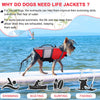 Dog Life Jackets for Medium Dogs, Dog Life Vest for Swimming Boating Kayaking, Reflective Dog Floatation Vest for Pool, Dog Lake Floats Water Vest Swim Vest, Bulldog Lifejackets Lifevest, Red, M