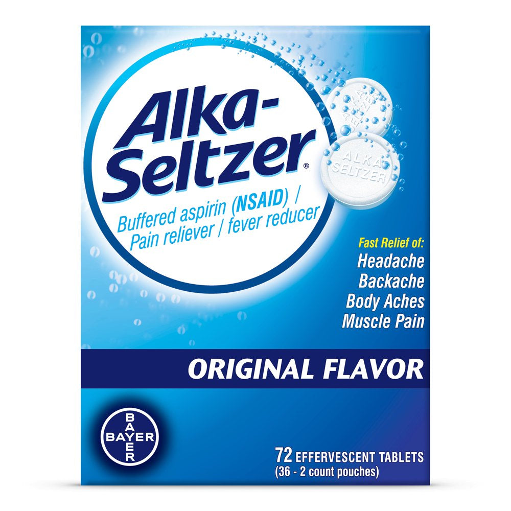 Alka-Seltzer Heartburn Relief and Pain Relief Antacid Tablets, 72 Count