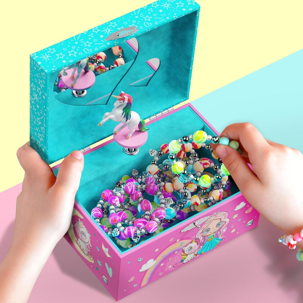"Enchanting Unicorn Musical Jewelry Box for Little Girls - Perfect Unicorn Gift for Ages 3-8 - Sparkle and Delight with this Young Princess Unicorn Toy - Ideal Christmas Present - Magical Music Included"
