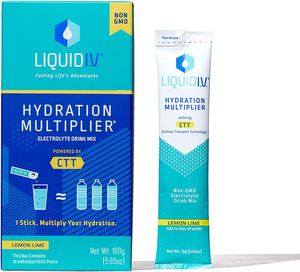 Liquid IV Lemon Lime Hydration Drink Mix 10 Count, 0.56 OZ - Free & Fast Delivery - Free & Fast Delivery