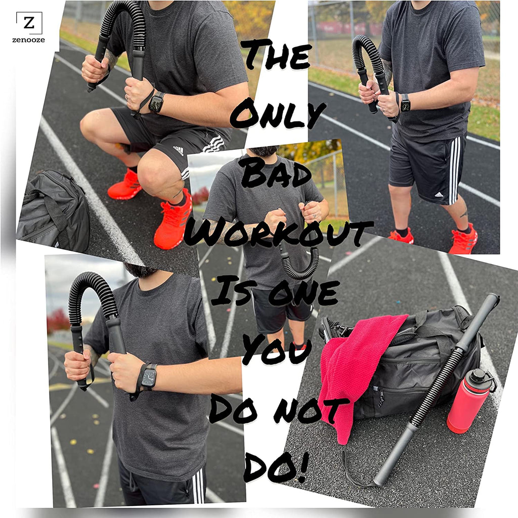 Zenooze'S Power Twister Flex Bar, the Ultimate Upper Body Exercise Equipment for Strengthening Your Chest Workout, Shoulders,Biceps, Arms, Forearm Strengthener, Resorte Para Hacer Ejercicio