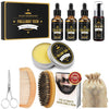 "Ultimate Beard Grooming Kit: Complete Care Package with Beard Wash, Oil, Balm, Comb, Brush, Scissor - Perfect Gift for Men and Husband"