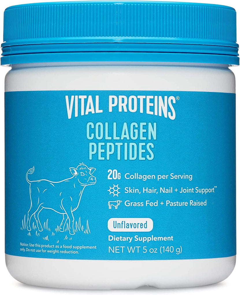 Vital Proteins Collagen Peptides Powder, 5 Oz, Pack of 1, Promotes Hair, Nail, Skin, Bone and Joint Health, Unflavored - Free & Fast Delivery