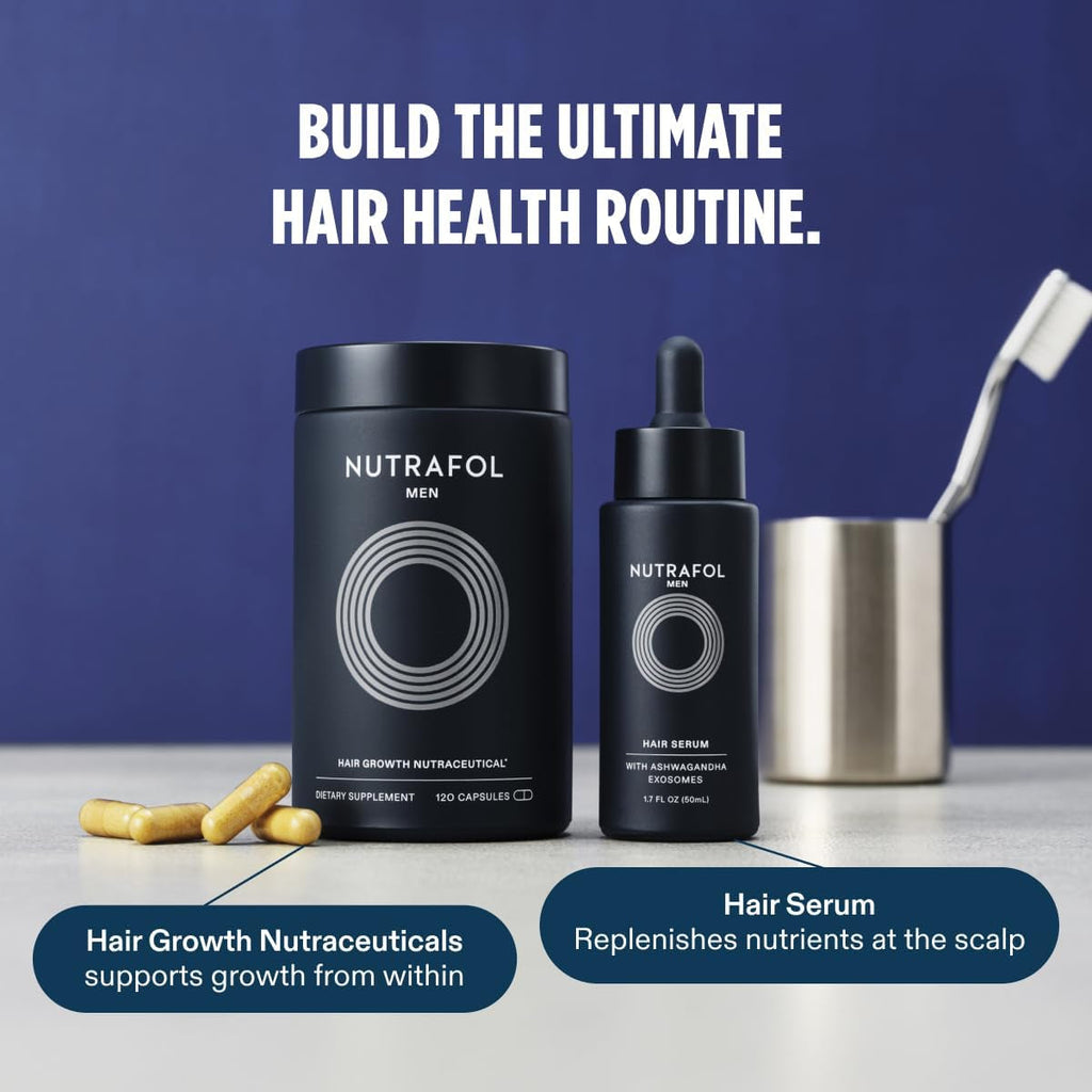 "Get Fuller, Thicker Hair with Nutrafol Men's Hair Growth Supplements - Dermatologist Recommended, Clinically Tested for Visible Results - 1 Month Supply"